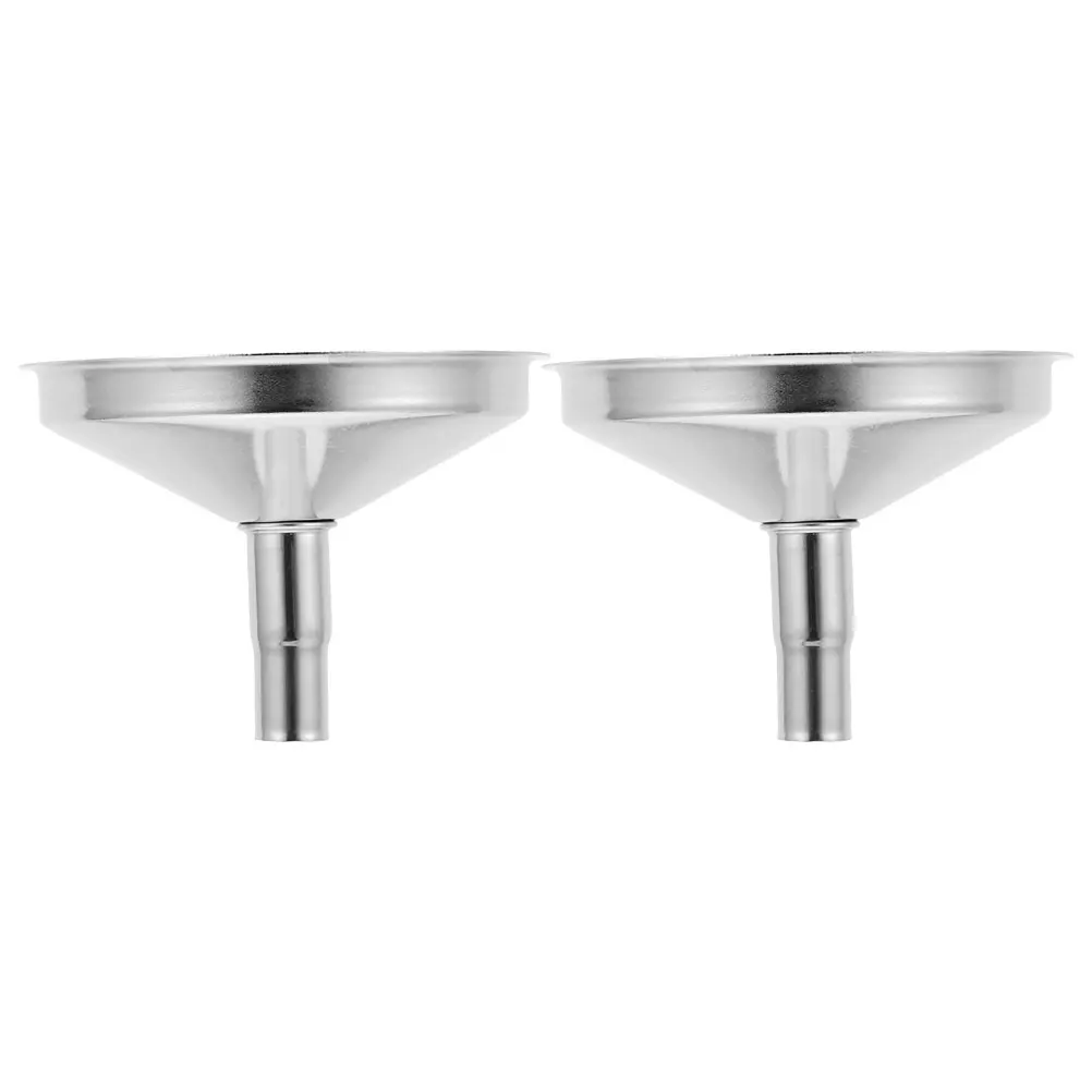 

2pcs Stainless Steel Small Kitchen Oil Beverage Transfer Portable Conical Funnel Liquid Dispenser Coffee
