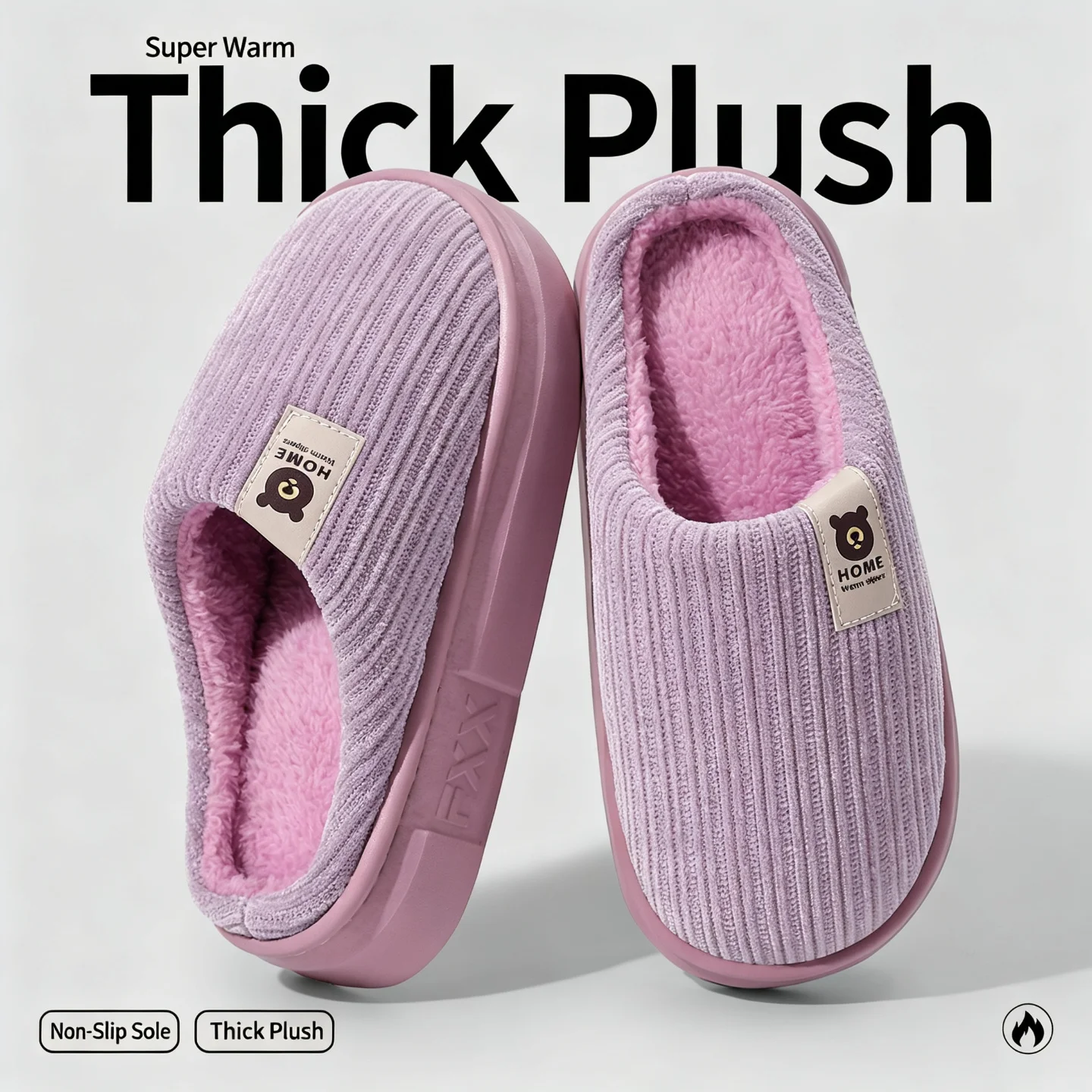 Pantoufles d'hiver chaudes en  - Women Shoes Size To Men avis et prix