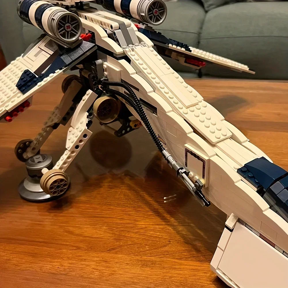 متوفر في المخزون UCS طائرة Moc سفينة معركة البهلوانية بنة AT-OT نموذج وحدات تصميم ستار 10195 ألعاب هدية 1758 قطعة #5