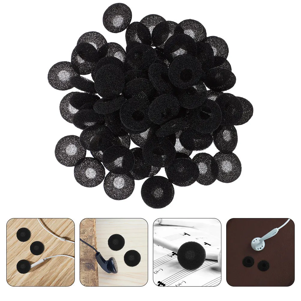 200 قطعة بطانة للأذن استبدال وسائد إسفنجية ناعمة ومريحة لنماذج سماعات الأذن المتعددة وسائد الأذن