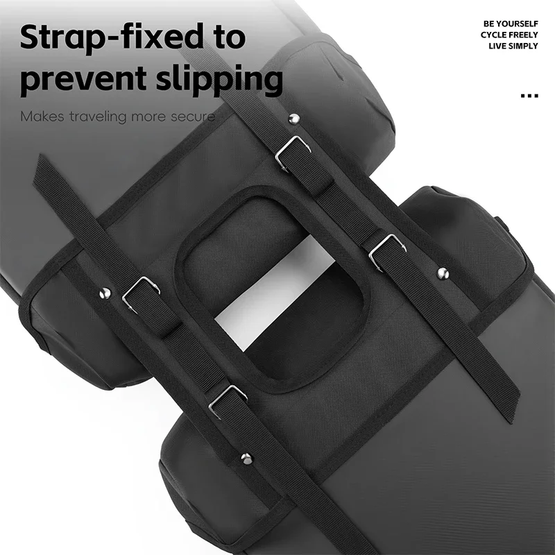 WEST BIKING Cycling Double Side Rear Rack Bags 32L Bicycle Bag Waterproof Durable Convenient Travel Trunk Bags Cycling Equipment
