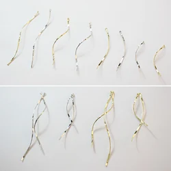 6PCS 18K Gold Plated Fairy Copper Twist Rod S-Shaped Wire DIY Making Supplies Earrings Material Jewelry Accessories