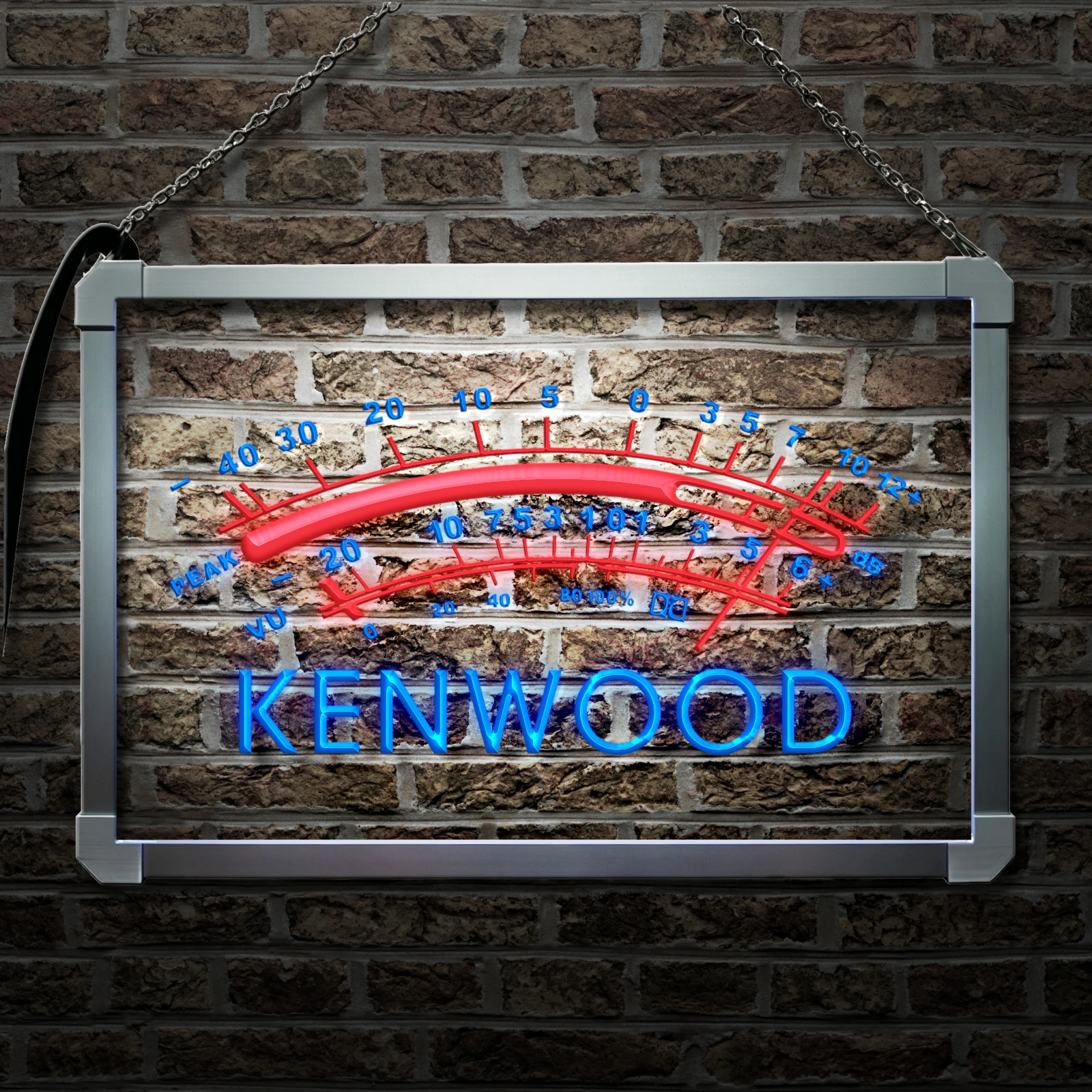 Kenwood Peak VU dB-LED Neon Sign with Independent Dual Color Control,Wall Decor Light for Party Wedding Shop