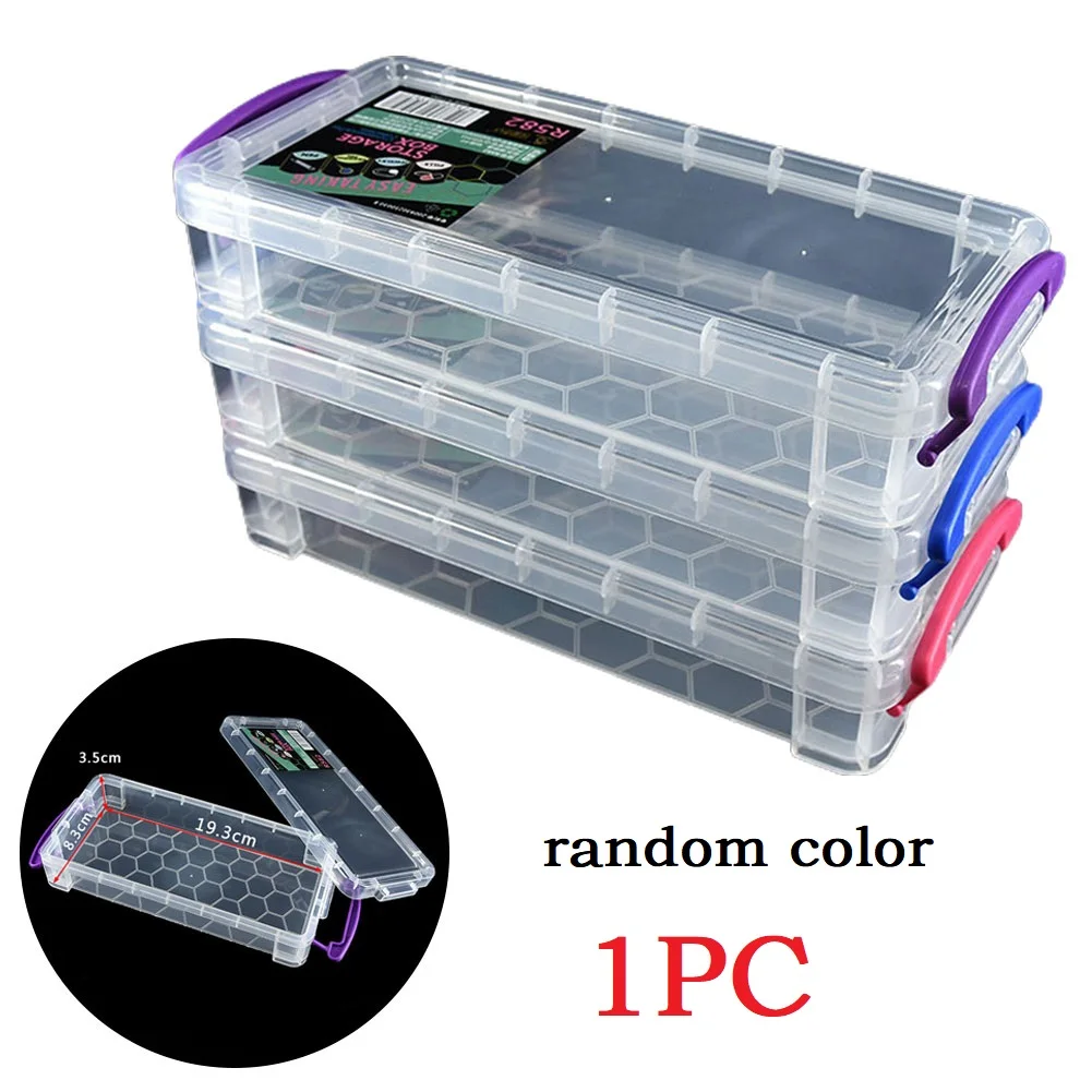 Mini Plastic Storage Box Screw Organizer School Parts Organizing Screw Tools Organizer Transparent Container Case Box