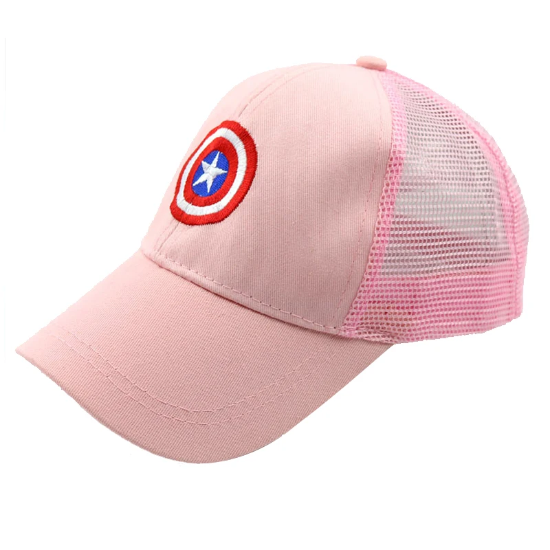 Disney Anime Cartoon Captain America Hat For Kids Boy Girl Autumn Baby Baseball Cap Children Hip Hop Sun Hats Kids Snapback Caps