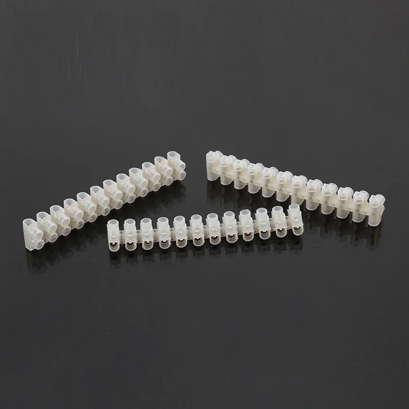 1/3/5pcs Wire Connector Screw Terminal 3A10A 15A 20A 30A Dual Row 12 Positions Barrier Strip Block Terminal Electrical Connector