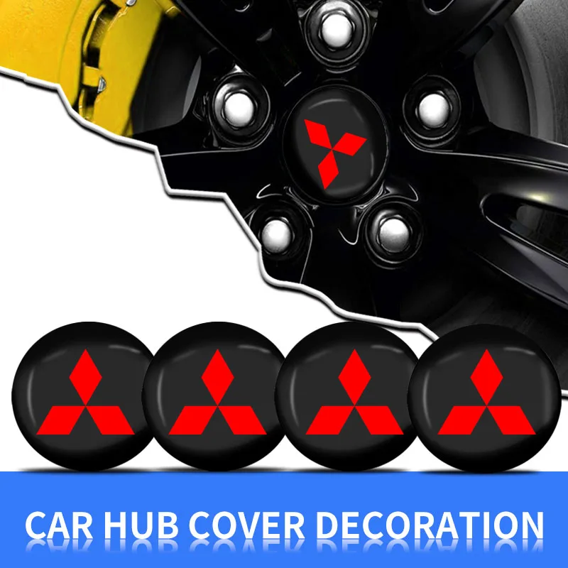 Car Badge Auto Car Wheel Center Hub Caps Rim Caps Covers For Mitsubishi Lancer Ralliart 10 3 9 EX Outlander ASX L200 Accessories