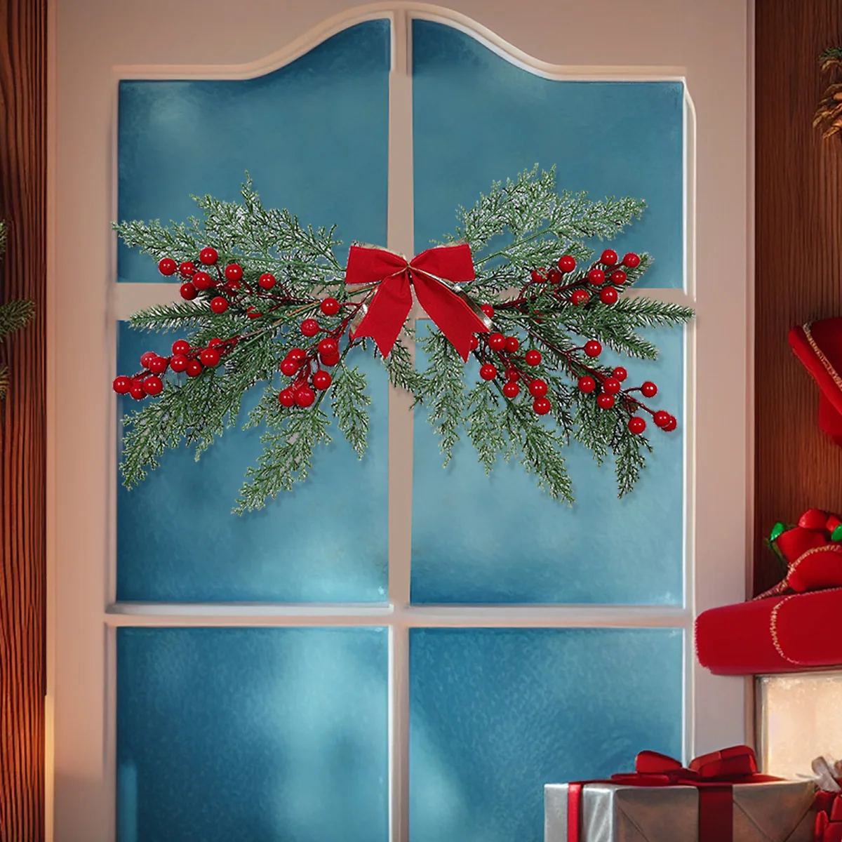 تعليق على جدار التوت الاصطناعي ، قطعة واحدة ، لحفل الزفاف ، داخلي ، خارجي ، فناء ، ديكور للعطلات #5