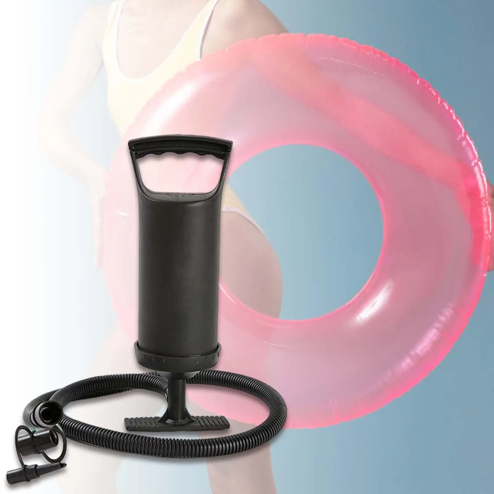 Lightweight Air Pump Easy Inflate Deflate with Hose Portable High Volume for Swimming Ring Toy Balloon Air Mattress Bed Float