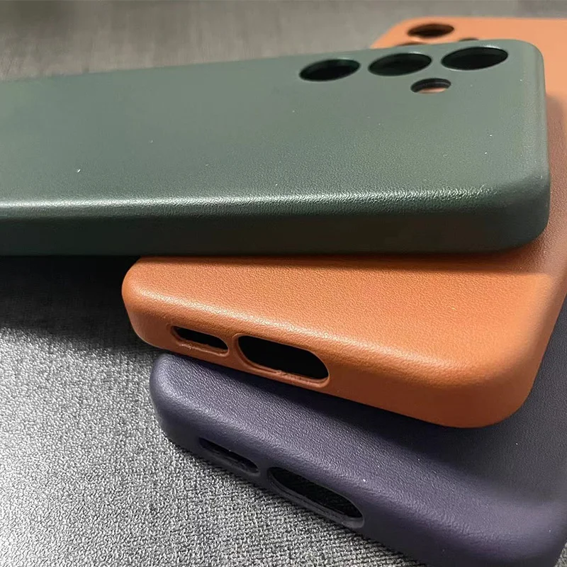 Luxury Leather Phone Case S24 For Samsung Galaxy S24 Plus Ultra S24+ High Quality Eco-Leather Cover s24+ Premium Business Shell