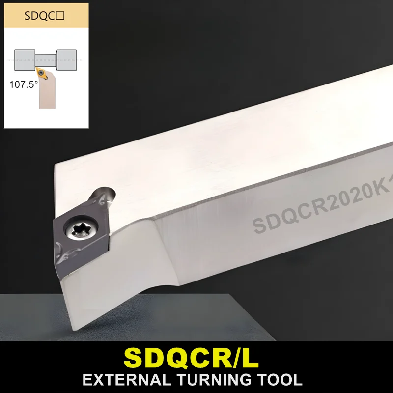 

High quality SDQCR1616H11 SDQCR2020K11 SDQCL2020K11 SDQCR2525M11 SDQCR 16MM 20MM 25MM External Turning Tool Holder Cutter