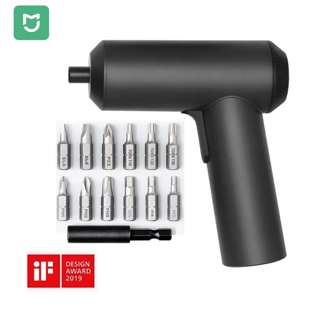 Cacciavite elettrico Mijia 3.6V 5n. M cacciavite elettrico dinamometrico per uso domestico con punte a vite S2 da 12 pezzi Xiaomi Mi Home Drill Tools