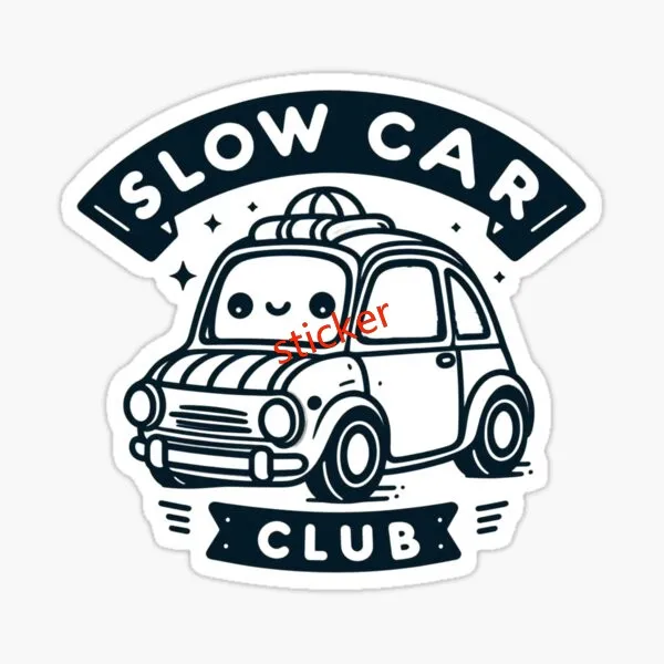 

Funny Racing Helmet Stickers Slow Car Club Vinyl Decal Waterproof Cover Scratches Suv Bodywork Bumper Window Scrapbook Pvc