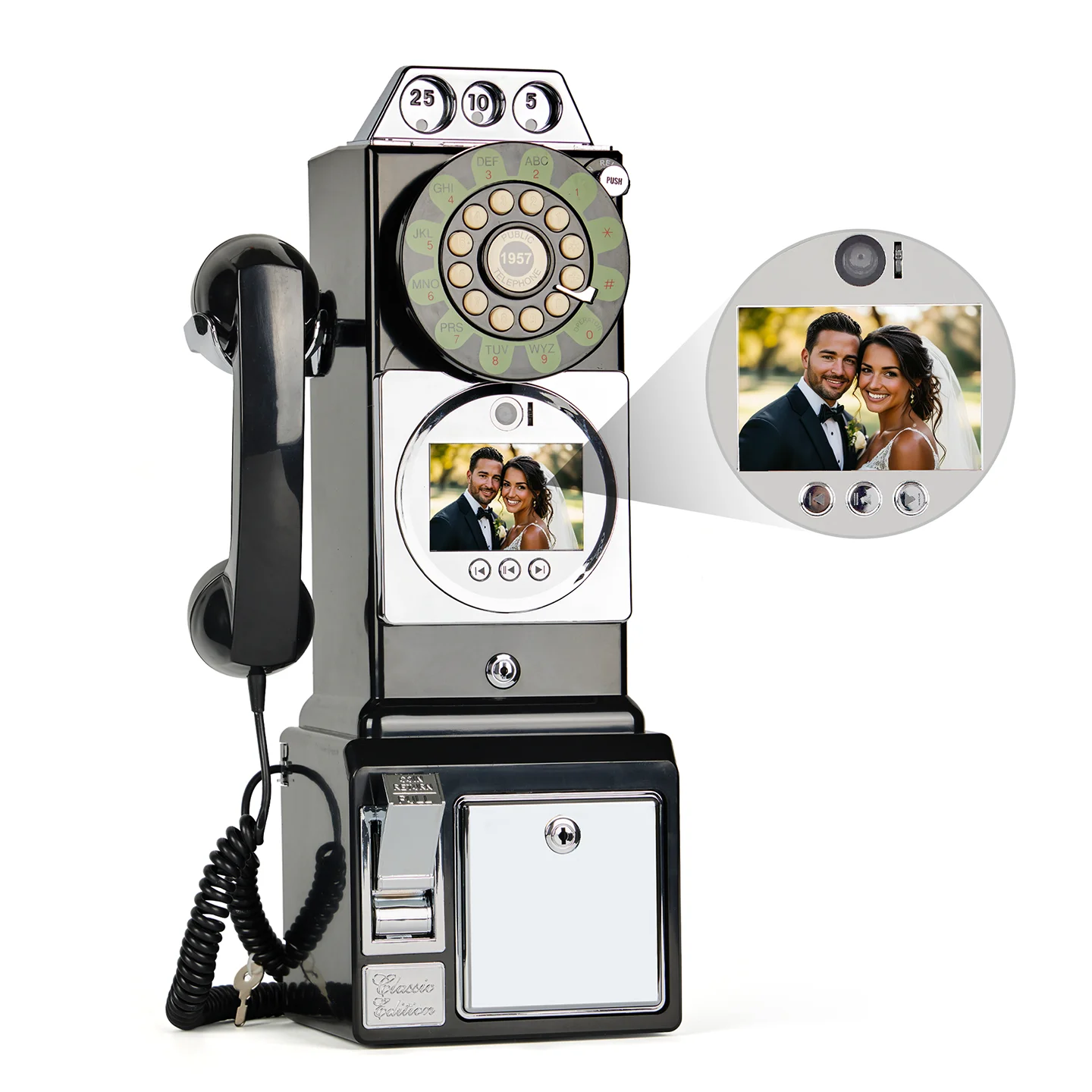 Retro Wedding Blessing Recording Video Phonograph Multi-Functional ABS Material Phonograph Factory Shipping