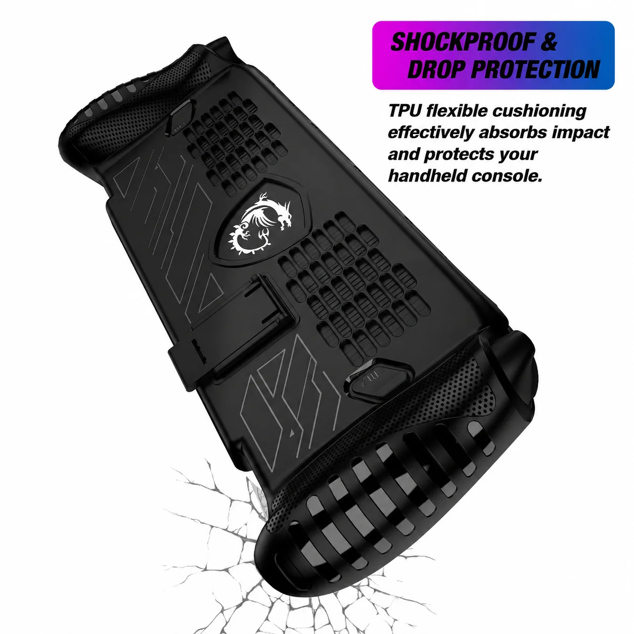 2in1 TPU Bracket Protective Case for MSI Claw 8 EX Ai+ Drop-proof and Scratch-resistant Soft Case