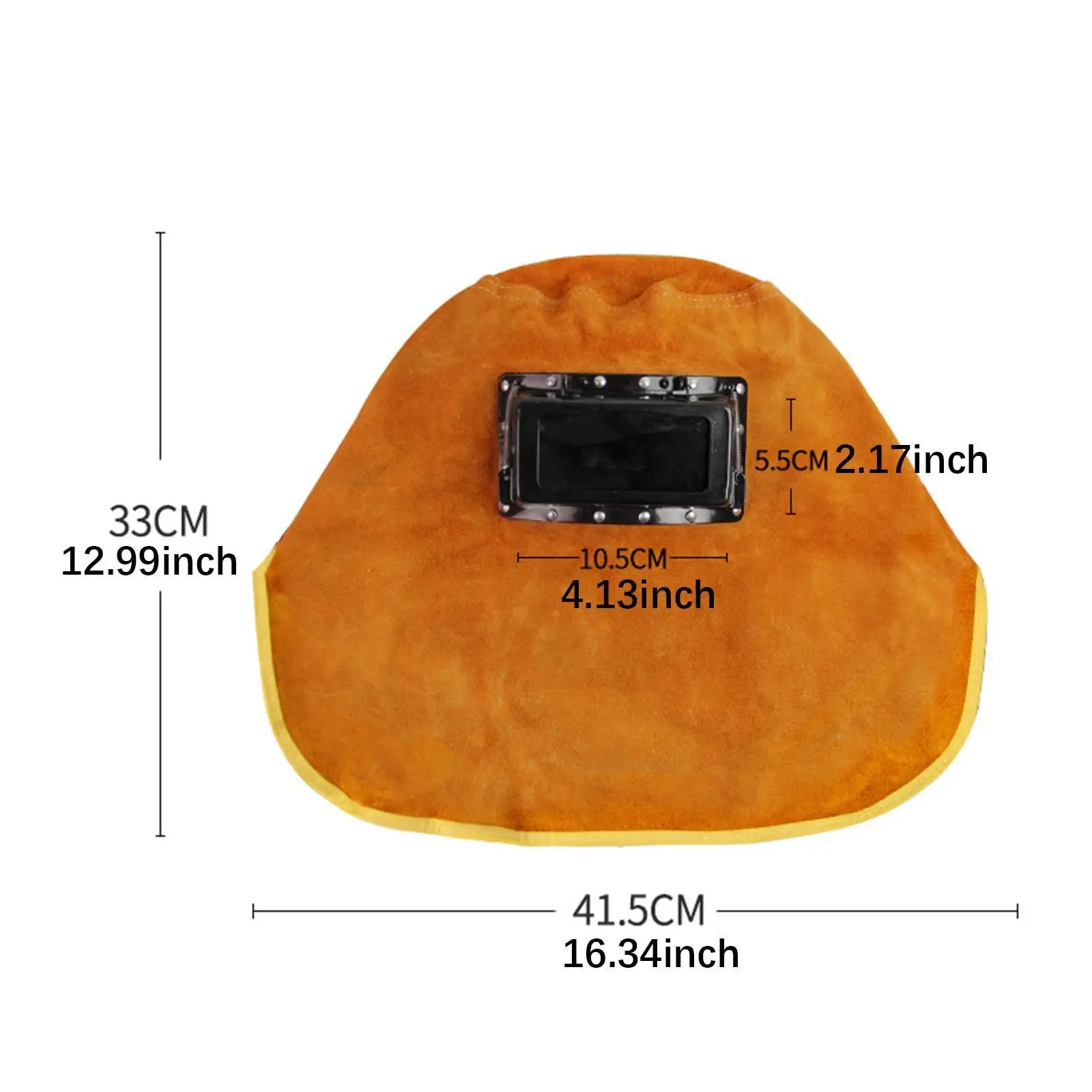 Welding Helmet Full Face Mask Adjustable Cow Split Leather Work Cap for Protective Welding Tasks