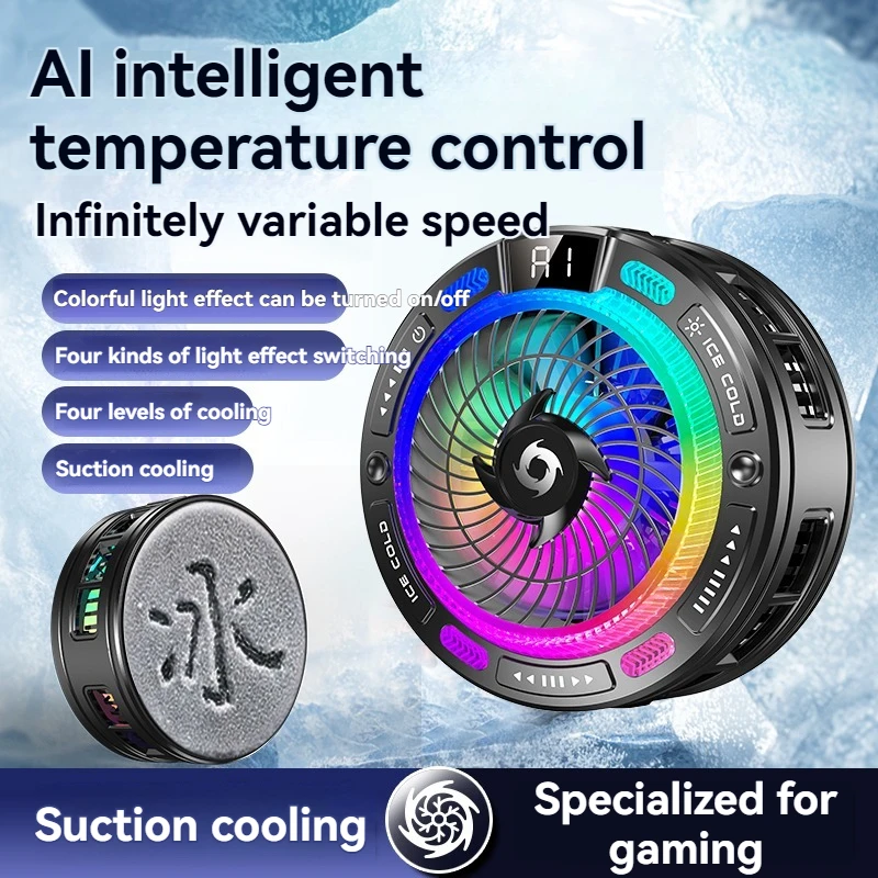 cooler-movel-k50-ai-com-clip-magnetico-radiador-de-resfriamento-a-gelo-display-digital-luz-rgb-cooler-para-jogos-com-controle-de-temperatura