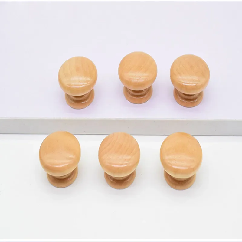 10pcs  The mushroom type natural wooden cabinets, drawers, wardrobe handles, door pulls, kitchen handles, furniture hardware