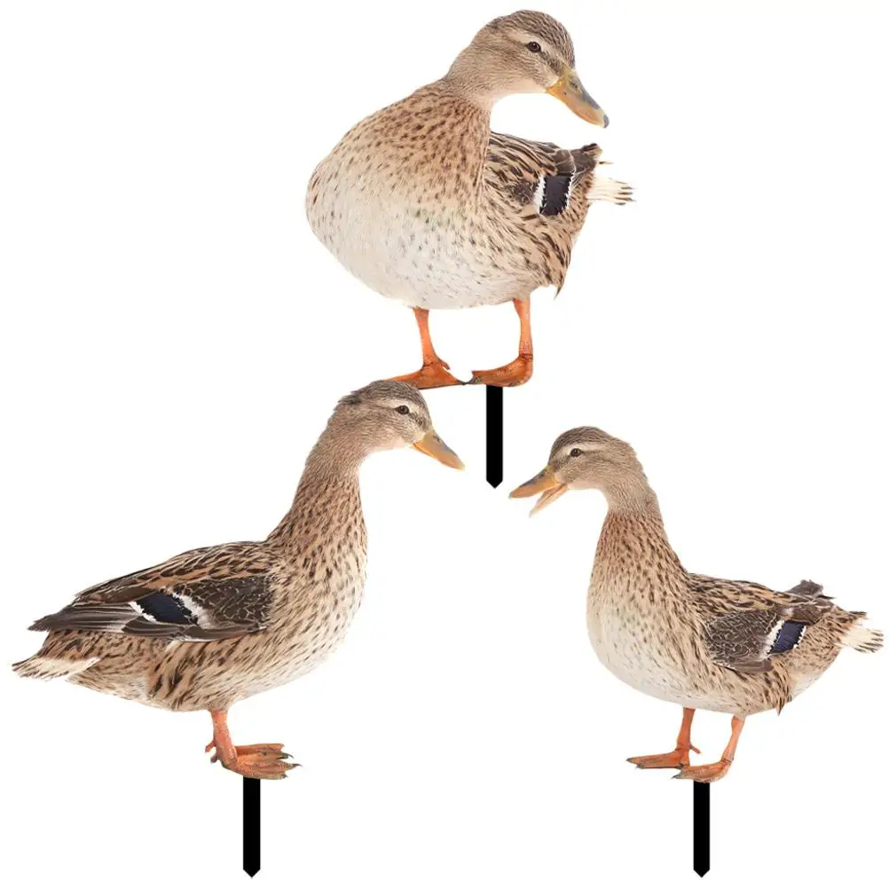 

3 Pcs Stakes Acrylic Material Outdoor Decoration Durable Yard Lawn Garden Duck Stake Garden Decor Ornament Gift
