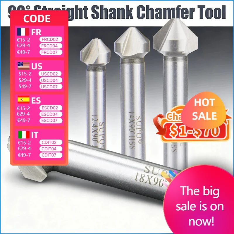 

3-зубая сверло с зенковкой из быстрорежущей стали 4,5-50 мм, сверло 90 градусов, инструменты для снятия фаски, резак для дерева, металла, инструмент для сверления отверстий для дерева, стали