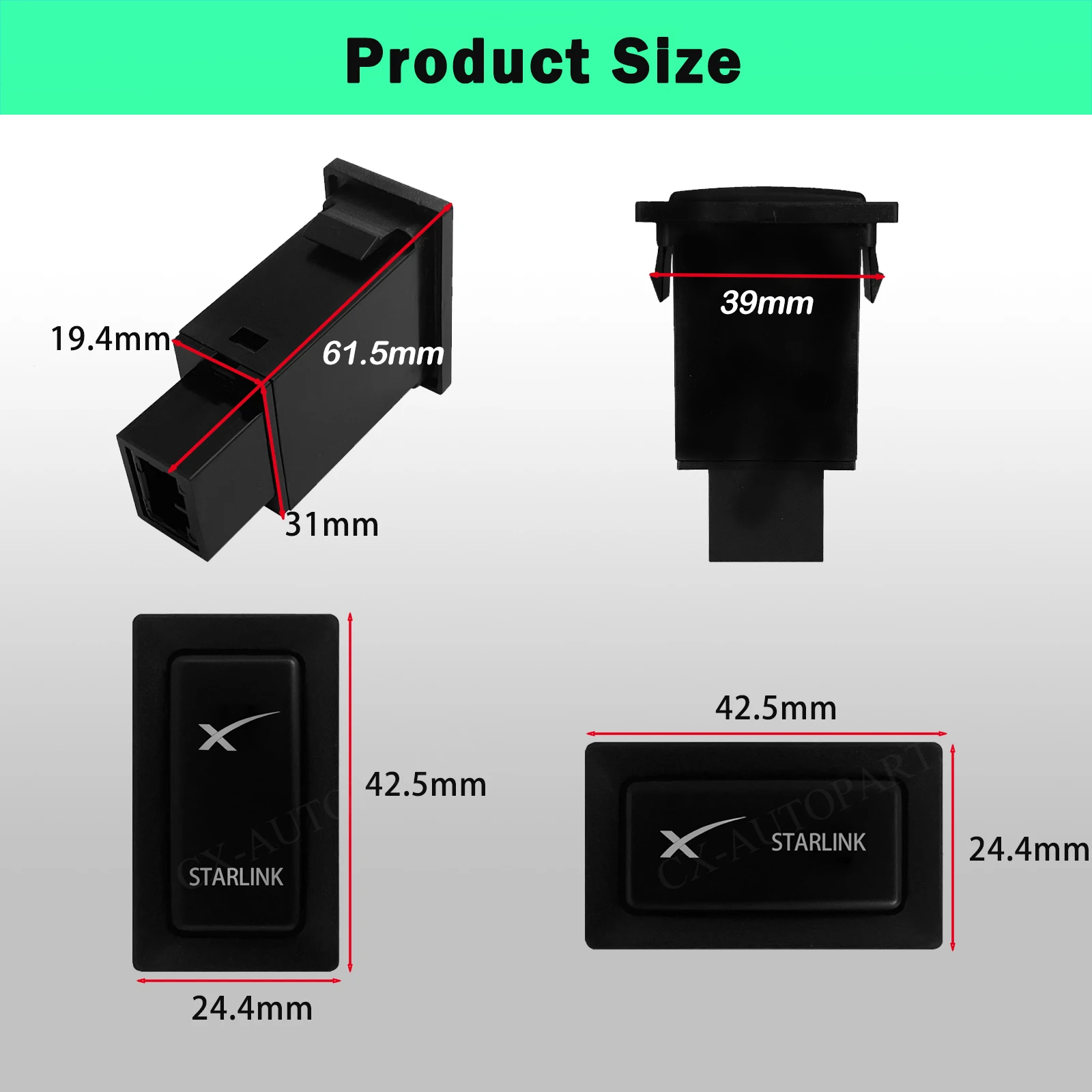 12V Starlink Push Switch Green Light ON OFF Button for Toyota LandCruiser 75 80 Prado 90 95 Car WiFi Router Antenna Control