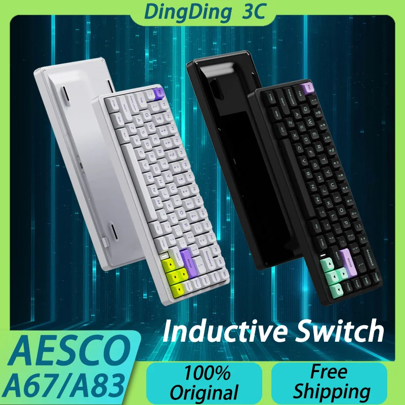 New AESCO A67 A83 Inductive Switch Mechanical Keyboard Wireless 4K Type-C 8K RGB RT DKS E-sports Gaming Keyboard VALORANT Custom