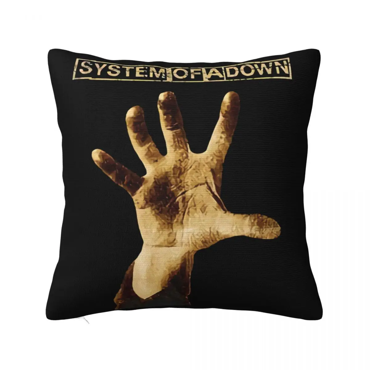 New Official System Of A Down Hand Tee Basic More Size Halloween Different Aesthetic Halloween Brand New Loose Pillow Case