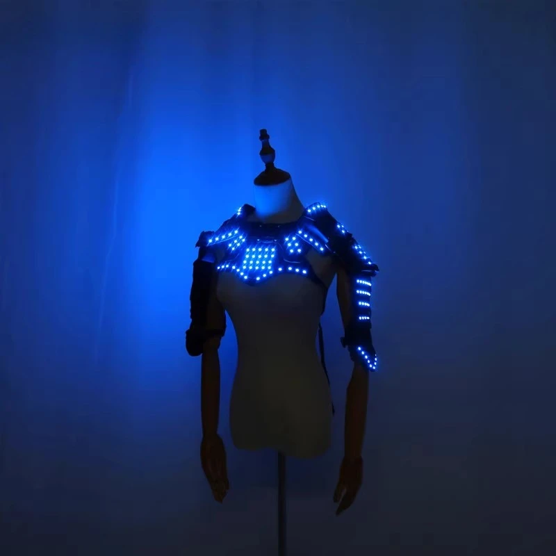 Costume lumineux LED, gilet châle, discothèque, vêtements de spectacle sur scène, Costume de Cosplay d'halloween