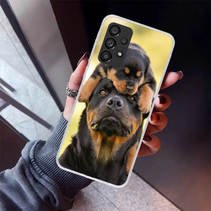 Rottweiler Dog Phone Case For Samsung Galaxy A15 A14 A13 A12 A55 A54 A53 A52S A25 A24 A35 A34 A23 A33 A22 A32 A05S A03S A04S For