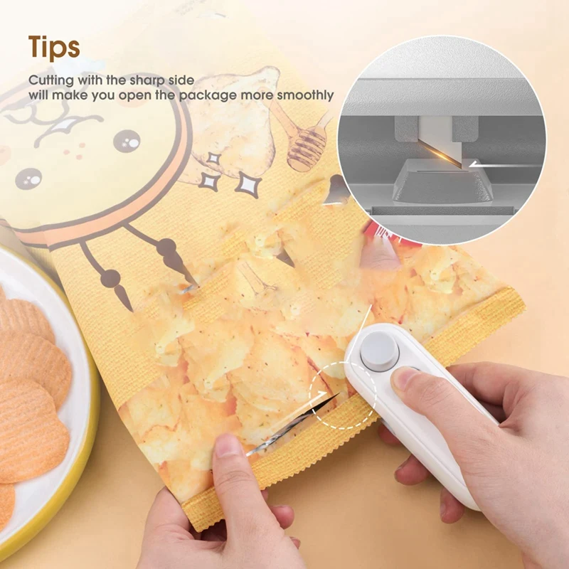 Mini Bag Sealer, Rechargeable Handheld Plastic Bag Resealer, Vacuum Bag Sealing Machine Portable