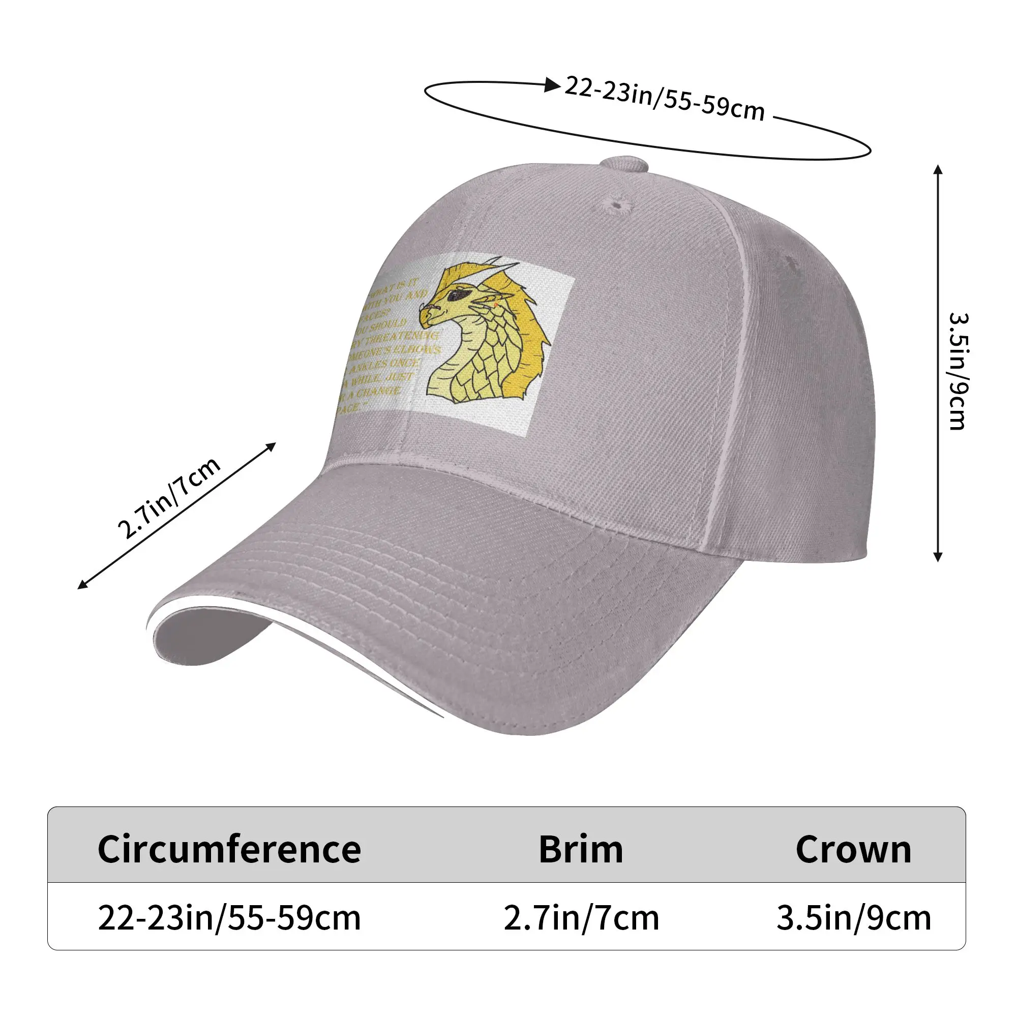 Qibli Quote [OUTDATED!! SEE DESCRIPTION!!] Cap Baseball Caps Adjustable Hat Hip Hop Summer Unisex Baseball Hats Customizable