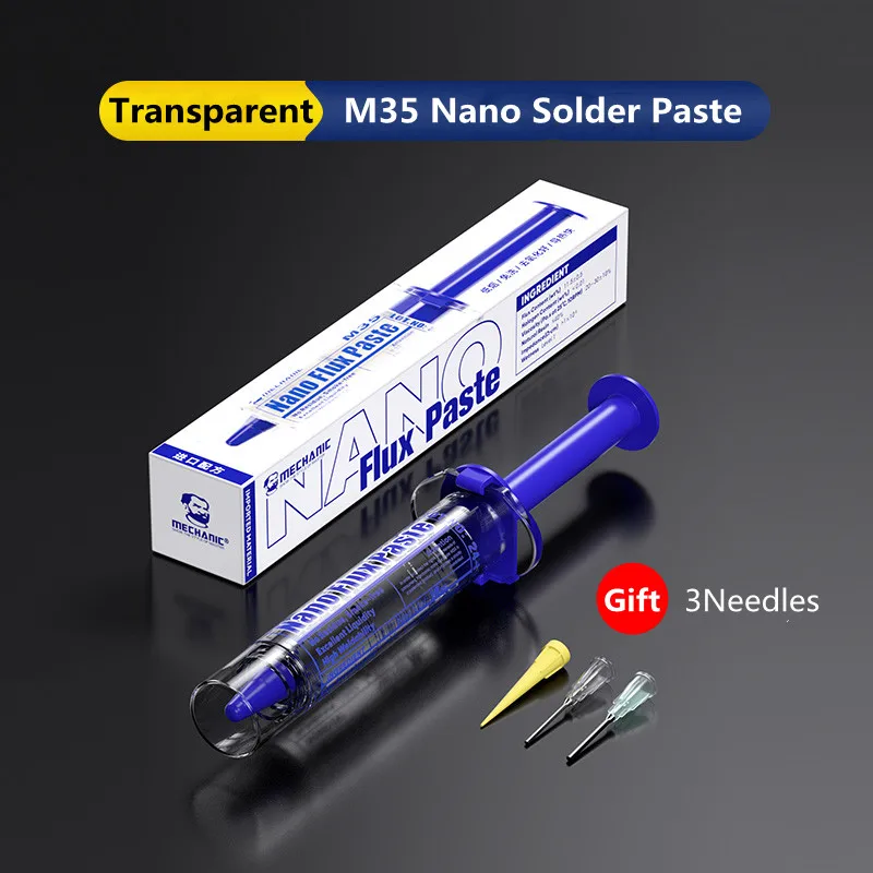 

MECHANIC M35 10CC Transparent Solder Paste for Mobile Phone PCB SMD BGA SMT Lead-free Welding Advanced Oil Repair Flux