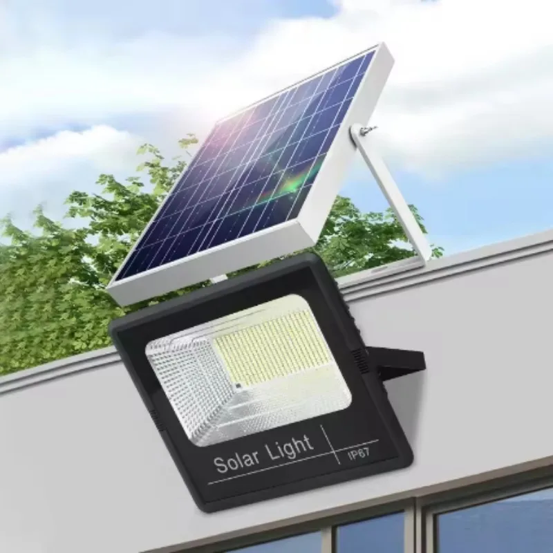 

Solar Flood Lights Remote Control 25-500W Solar Powered Spotlight Outdoor Waterproof IP67 Villa Street Lighting Adjustable Angle