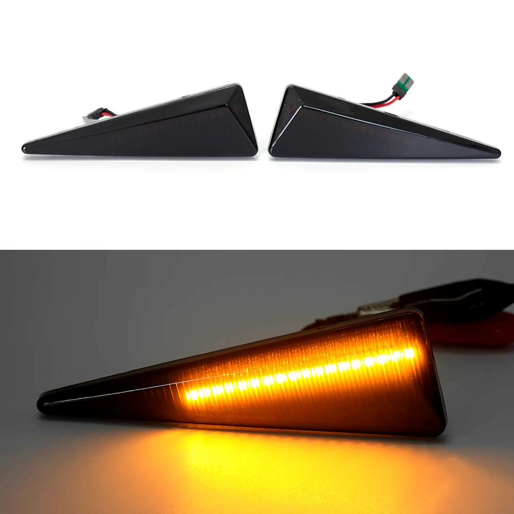 Para renault megane mk2 cc espace mk4 cênica mk2 vento avanztime thalia mk2 led marcador lateral dinâmico luz indicadora de sinal volta 2pc