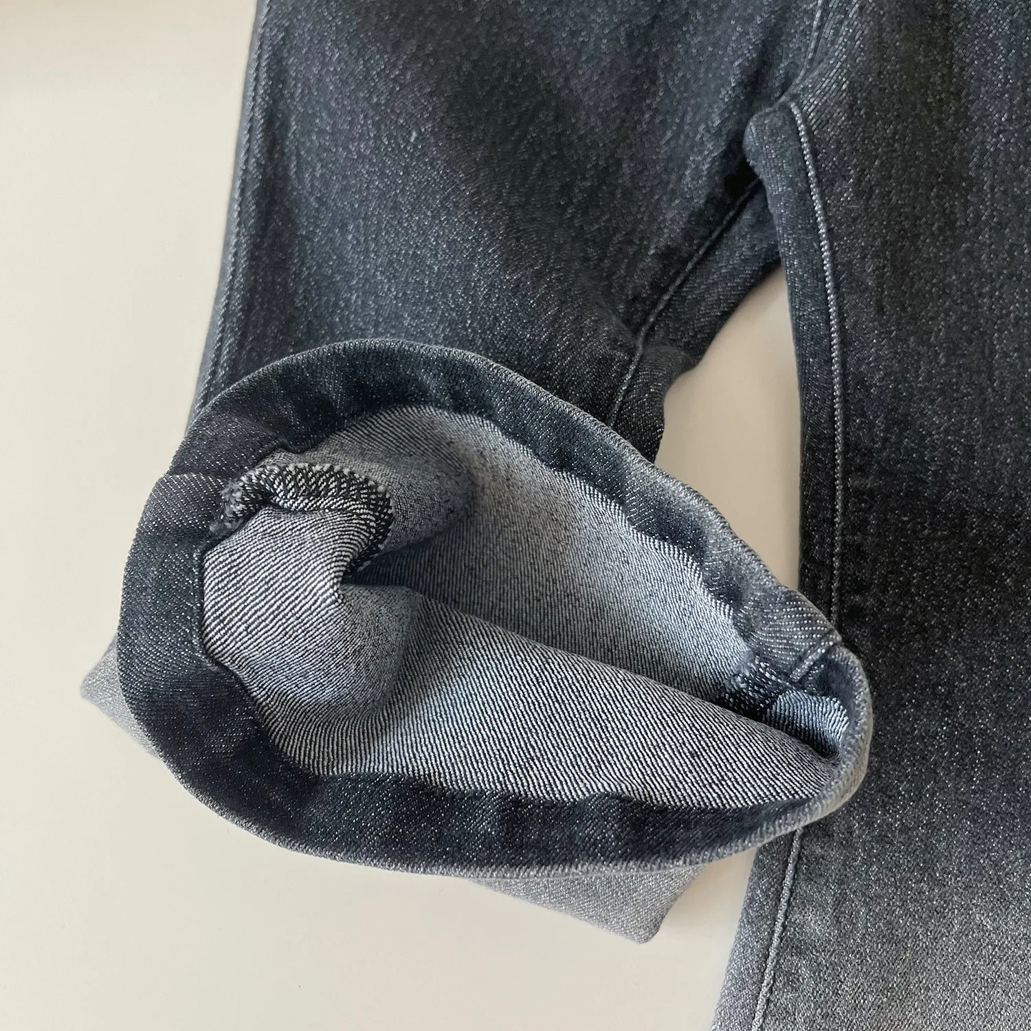 2024 طفل الفتيات موضة التدرج اللون الدنيم السراويل الطويلة متوهج الاطفال الجينز الأطفال ربيع الخريف السراويل الملابس المراهقين 2-10Y