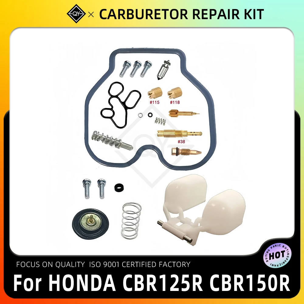 

Уплотнительная прокладка карбюратора мотоцикла, детали для ремонта диафрагмы, комплект для ремонта карбюратора с поплавком для Honda CBR125R CBR150R CBR