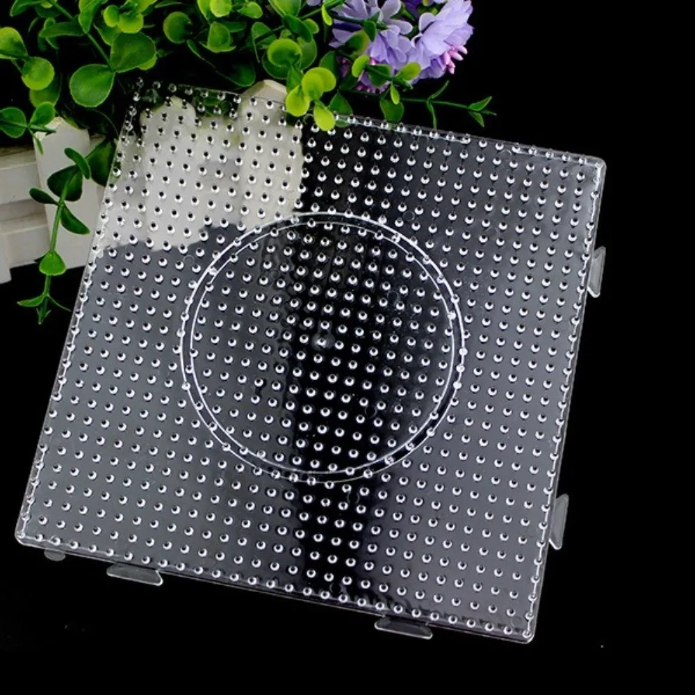 4Pcs 5mm Beads Fuse Beads Pegboards DIY Heat Resistant Perler Beads Boards Transparent Reusable Melting Beads Boards