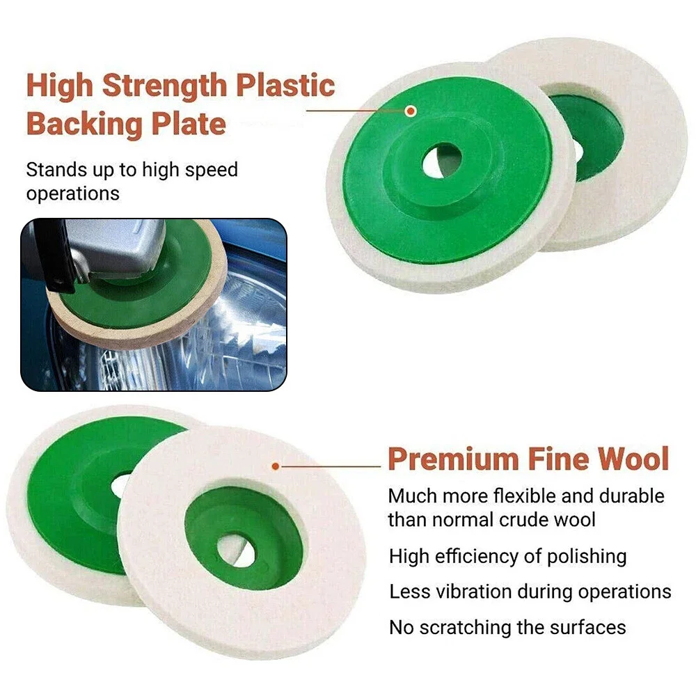 1-25 قطعة 4 "تلميع الصوف عجلة قرص الطحن الصناعية الصوف ورأى عجلة إزالة المعادن قرص الطحن لطاحونة زاوية