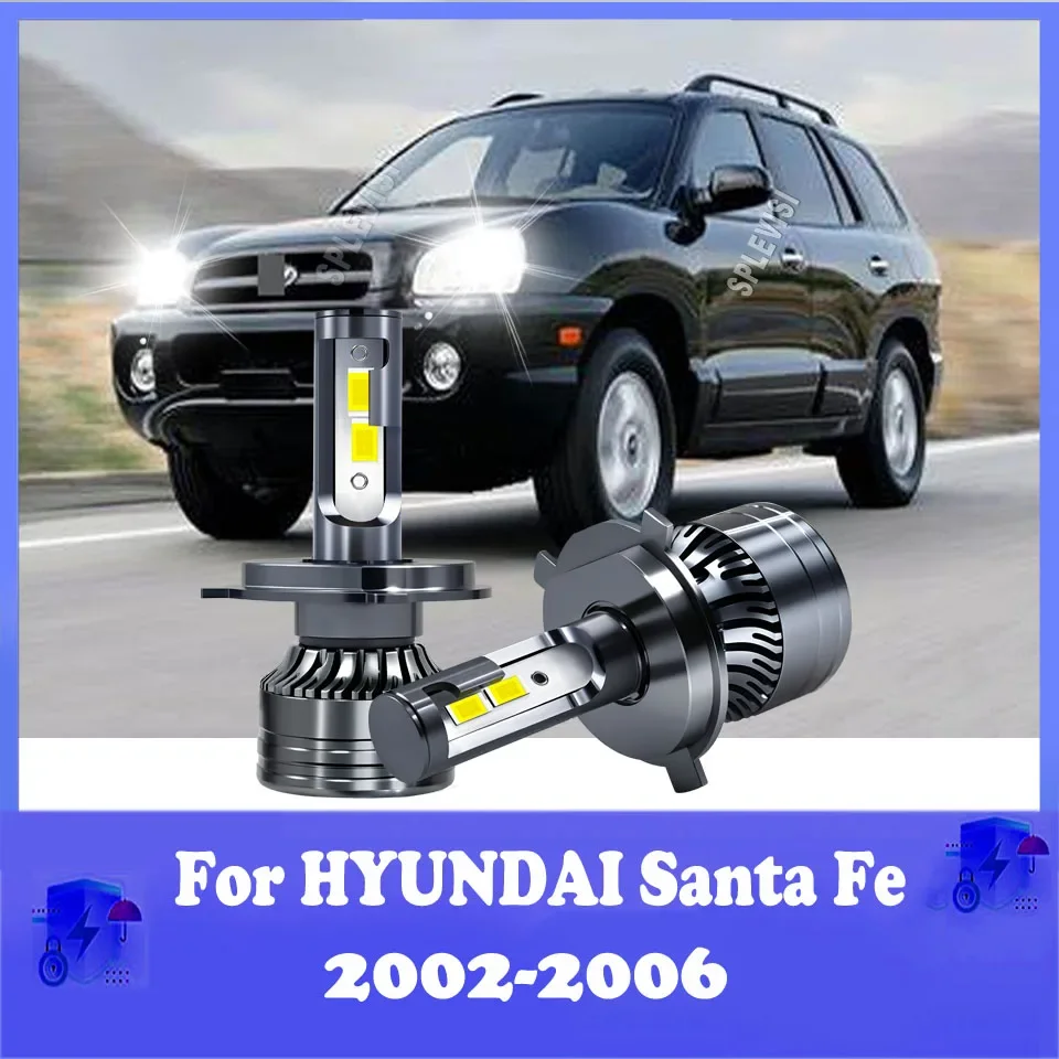High Luminosity H4 Led Car Headlight Bulbs 180W 18000LM 6000K 12v For Hyundai Santa Fe 2002 2003 2004 2005 2006
