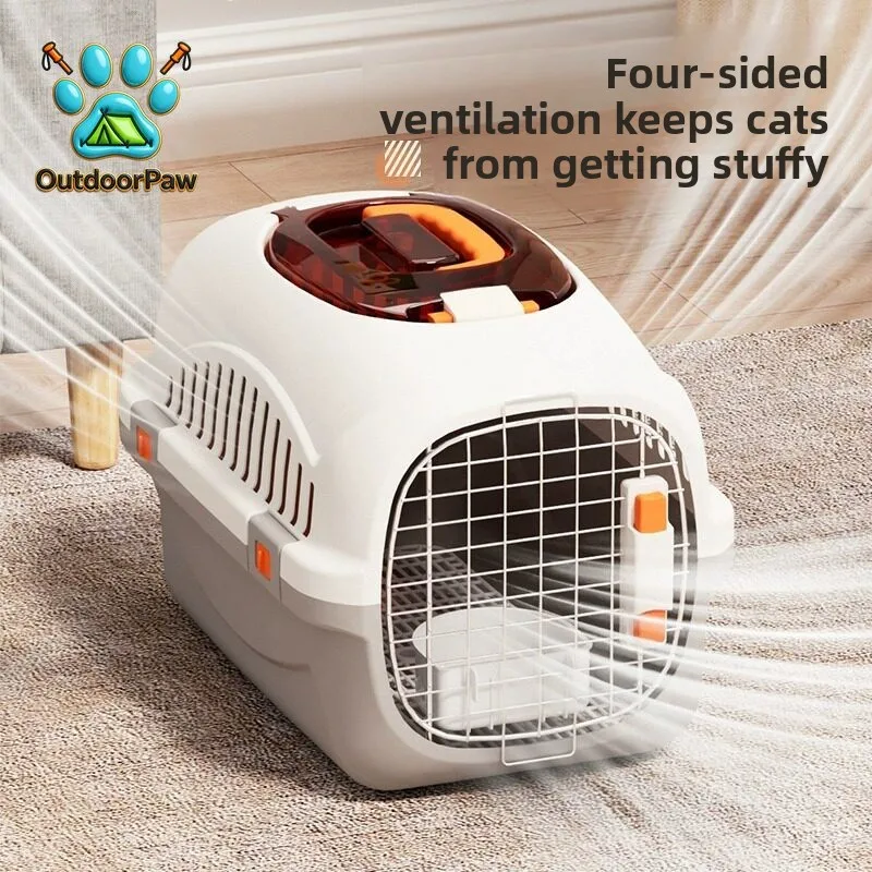Cat bag air box cat portable out anti-stress cat box pet dog dog car check dog cage