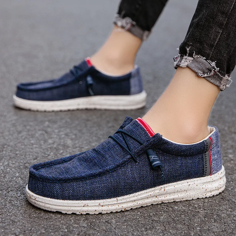 Summer2024 Men\'s Casual Canvas Shoes Dude Shoes Alpargatas Hombre Espadille Comfortable, Breathable, Lightweight, Comfortable