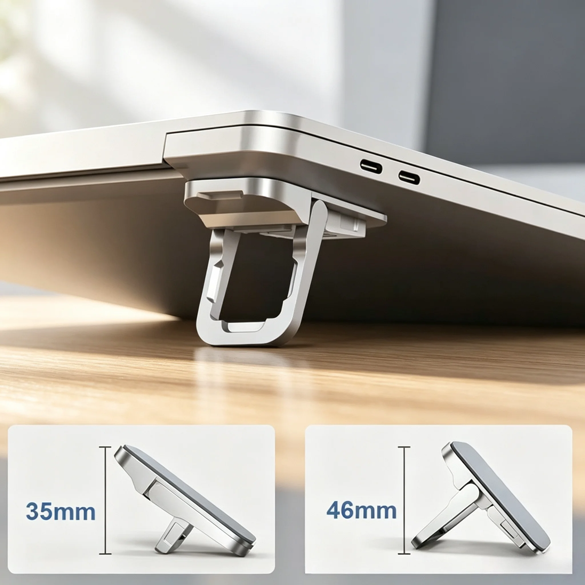 Adjustable Folding Mini Laptop Legs Ultra-thin Metal Laptop Stand For Macbook Samsung Huawei Xiaomi ASUS Dell Notebook Holder