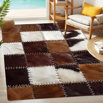 Kožená rohožka s kostkovaným vzorem, vysoce kvalitní flanelový protiskluzový koberec, který lze prát v pračce, pro více místností a více sváteční dekorací 10 nejlepší prodej stroj na kebab - №4