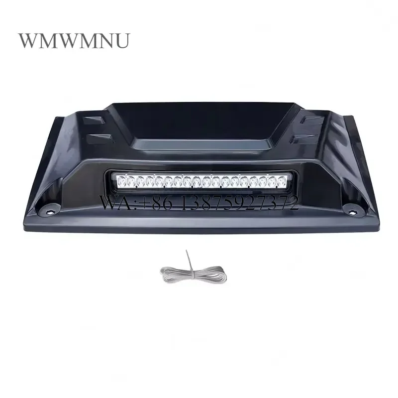 Wmwmnu Hood Scoop Protective Cover with White Light for Kawasaki Mule Pro FXT DXT DX FX 2015-2024 ATV UTV Parts Accessories