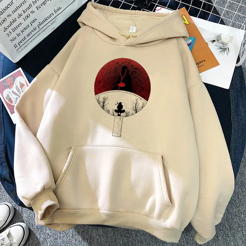 Sudadera con capucha de Naruto para mujer, sudadera con estampado de dibujos animados, Anime japonés, Akatsuki, de Manga, Unisex