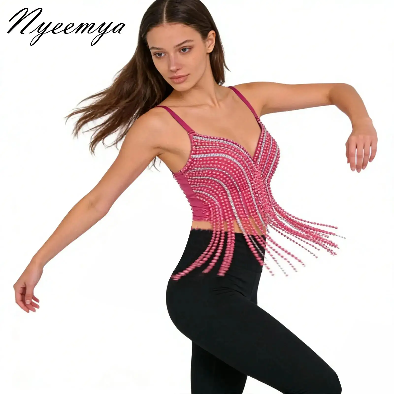 

Sequin Halter Bra Top Salsa Belly Dance Boho Festival Clubbing Tribal Bra BH Top Lady Shiny Sequins Bra Top for Club Party