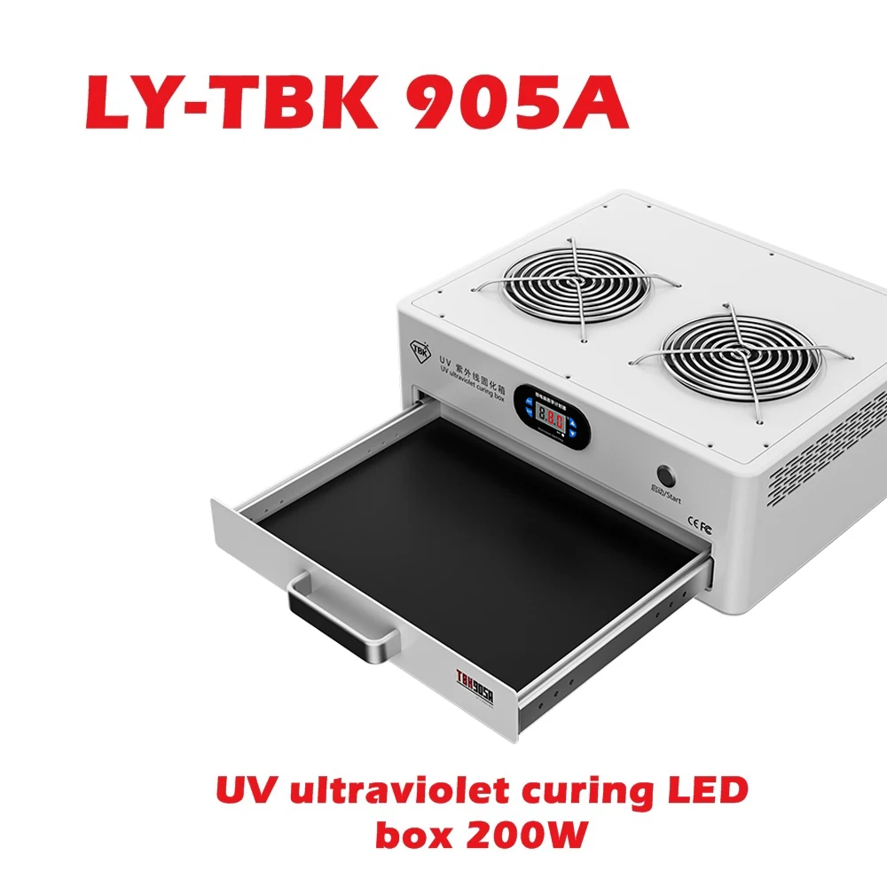 

LY-TBK New 905A-UV Curing Box Drawer Type 200W UV Ultraviolet LED Lights for LCD Screen Mobile Tablet Repairing