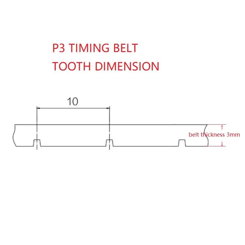 P3 Polyurethane Transmission Conveyor Flat Belt Timing Belt Open Bucket Elevator Belt Width 10mm/15mm/20mm/25mm/30mm/40mm/50mm