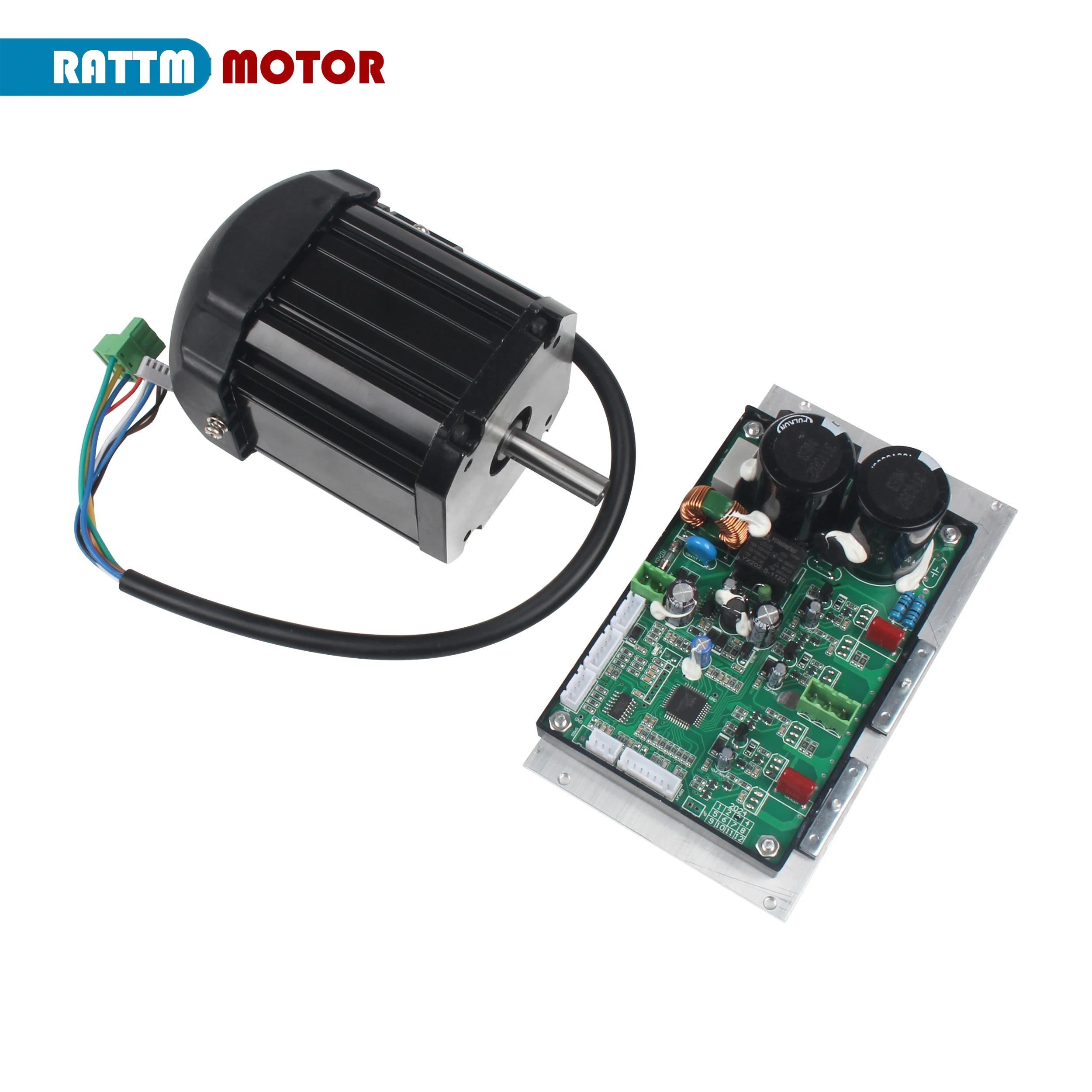 850W 1100W DC Brushless Lathe Spindle Motor Set With Control Board Card Controller For CD-210V MX-210V WM-210V Machine Part