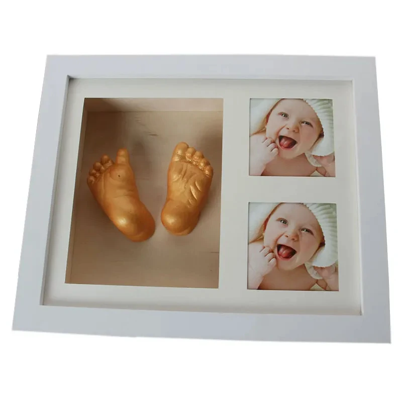 Cadre photo d\'impression de moule de pied de main de bébé, plâtre 3D bricolage, kit de prise en compte, clone stéréo, souvenir commémoratif